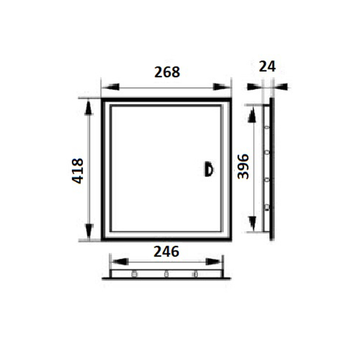 ljuk-revizionnyj-era-l2540r-268-h-418-mm-s-ruchkoj-i-flancem-246-h-396-mm-plastikovyj-2987078-2 Люк ревизионный ERA Л2540Р, 268 х 418 мм, с ручкой и фланцем 246 х 396 мм, пластиковый — изображение 3