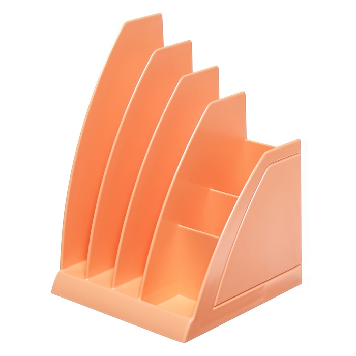 lotok-dlja-bumag-vertikalnyj-6-otdelenij-erichkrause-ampquotregatta-pastel-bloomampquot-persikovyj-10371082-1 Лоток для бумаг вертикальный, 6 отделений, ErichKrause "Regatta Pastel Bloom", персиковый — изображение 2