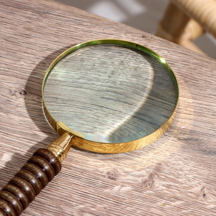 lupa-suvenirnaja-ampquotrelefampquot-derevo-latun-245-sm-9922319-2 Лупа сувенирная "Рельеф" дерево, латунь 24,5 см — изображение 3