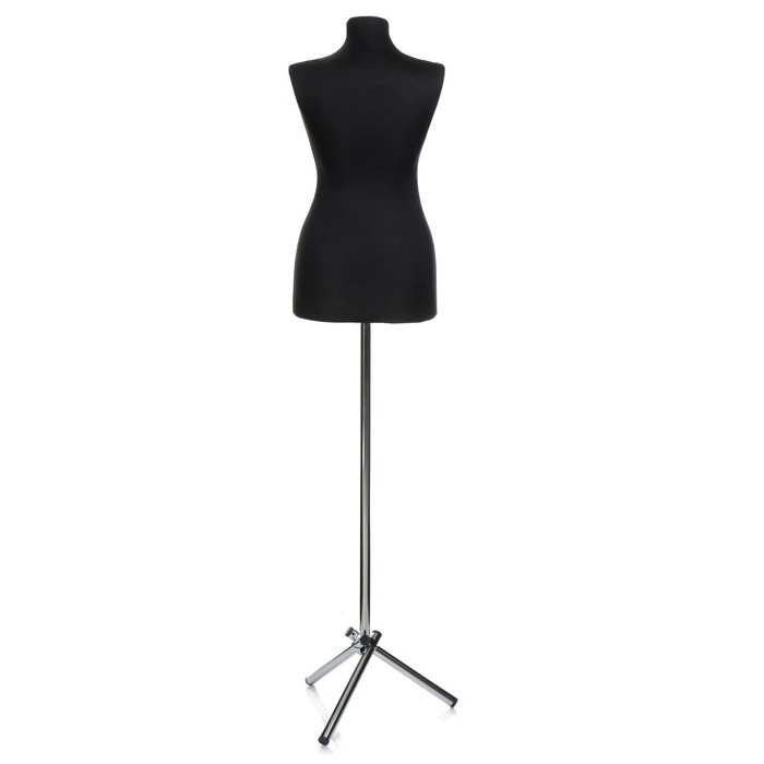 maneken-portnovskij-na-hromirovannoj-stojke-amp171zhenskijamp187-42-44-85amp21563amp21590-sm-cvet-chjornyj-6941578-2 Манекен портновский на хромированной стойке «Женский» 42-44, 85×63×90 см цвет чёрный — изображение 3