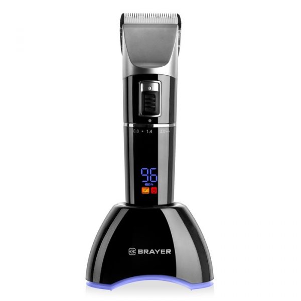 Машинка для стрижки BRAYER 3402BR, LED-дисплей, 4 насадки, титановое покрытие — изображение 6