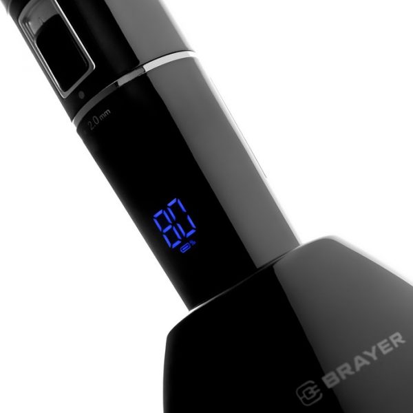 Машинка для стрижки BRAYER 3402BR, LED-дисплей, 4 насадки, титановое покрытие — изображение 10