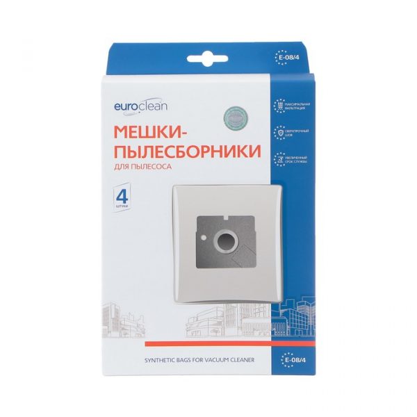 Мешок-пылесборник Euro clean арт.E-08/4 шт. Тип LG TB-36. Синтетический, многослойный, повыш — изображение 2