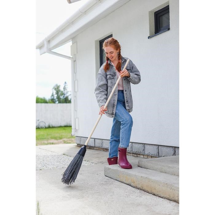 metla-polipropilenovaja-nabornaja-s-cherenkom-4-kolca-cvet-miks-1405225-1 Метла полипропиленовая, наборная, с черенком, 4 кольца, цвет МИКС — изображение 2