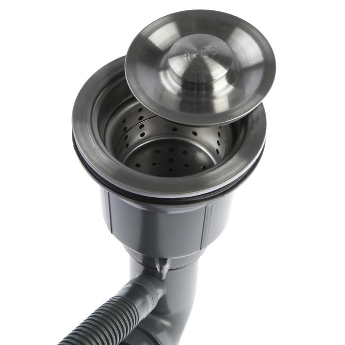 mojka-kuhonnaja-aflorn-af96045-vreznaja-s30-i-08-mm-60h45h22-sm-sifon-satin-6957248-5 Мойка кухонная AFLORN AF96045, врезная, S=3,0 и 0,8 мм, 60х45х22 см, сифон, сатин — изображение 6