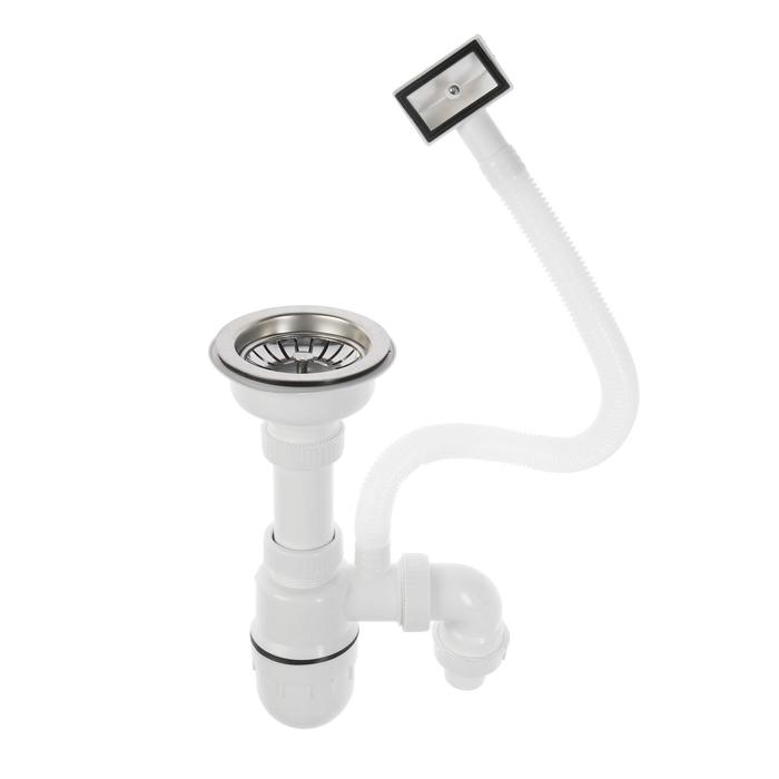 mojka-kuhonnaja-ampquotvladiksampquot-vreznaja-s-sifonom-45x74-sm-pravaja-nerzh.-stal-0.6-mm-dekor-6927578-4 Мойка кухонная "Владикс", врезная, с сифоном, 45x74 см, правая, нерж. сталь 0.6 мм, декор — изображение 5