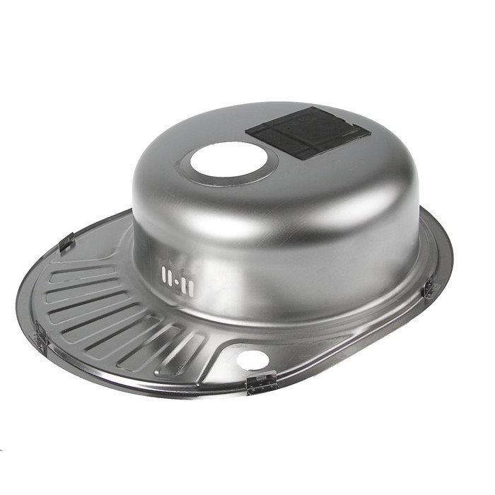 mojka-kuhonnaja-ampquotvladiksampquot-vreznaja-s-sifonom-57h45-sm-pravaja-nerzhavejushhaja-stal-0.6-mm-3890643-2 Мойка кухонная "Владикс", врезная, с сифоном, 57х45 см, правая, нержавеющая сталь 0.6 мм — изображение 3