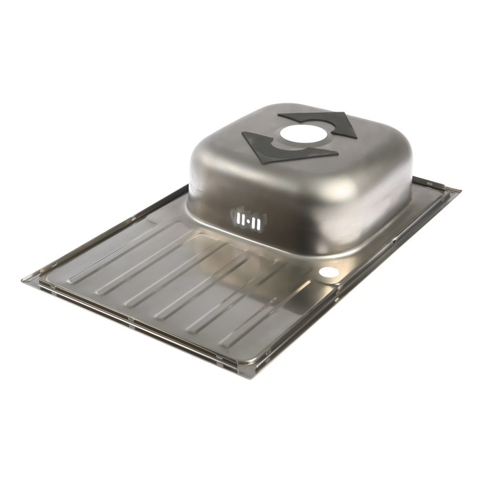 mojka-kuhonnaja-ampquotvladiksampquot-vreznaja-s-sifonom-76h48-sm-pravaja-nerzhavejushhaja-stal-0.6-mm-9397736-2 Мойка кухонная "Владикс", врезная, с сифоном, 76х48 см, правая, нержавеющая сталь 0.6 мм — изображение 3