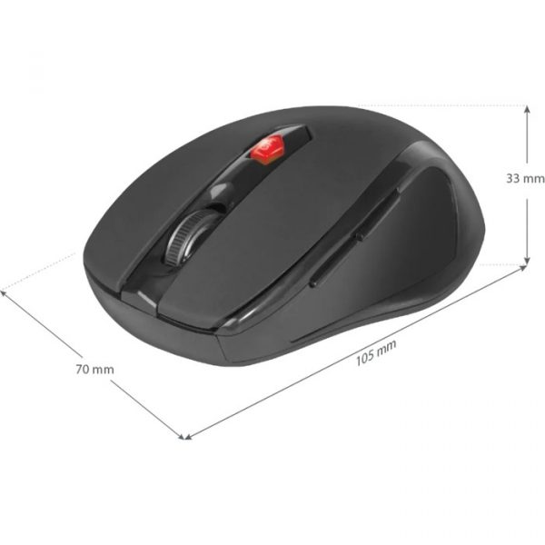 Мышь Defender Ultra MM-315, беспроводная, оптическая, 1600 dpi, 1xAA (не в компл), чёрная — изображение 5