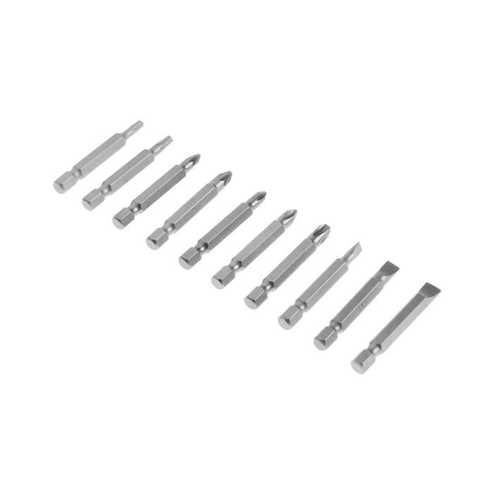 nabor-bit-tundra-stal-crv-ph-pz-sl-torx-h-50-mm-10-sht.-2270981-2 Набор бит ТУНДРА, сталь CrV, PH, PZ, SL, Torx х 50 мм, 10 шт. — изображение 3