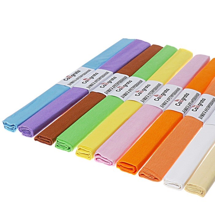 nabor-bumagi-krepirovannoj-v-rulone-10-shtuk10-cvetov-50-h-200-sm-30-gm2-6534521-2 Набор бумаги крепированной в рулоне, 10 штук/10 цветов, 50 х 200 см, 30 г/м2 — изображение 3