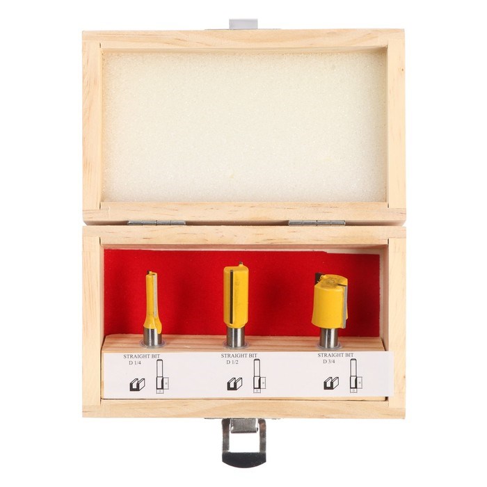 nabor-frez-po-derevu-tundra-derevjannyj-jashhik-hvostovik-8-mm-3-sht.-9200761-1 Набор фрез по дереву ТУНДРА, деревянный ящик, хвостовик 8 мм, 3 шт. — изображение 2