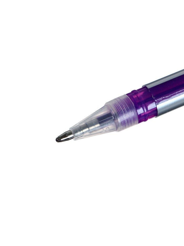 nabor-gelevyh-ruchek-6-cvetov-korpus-serebro-v-polosku-v-blistere-na-knopke-4788479-3 Набор гелевых ручек 6 цветов, корпус серебро в полоску, в блистере на кнопке — изображение 4