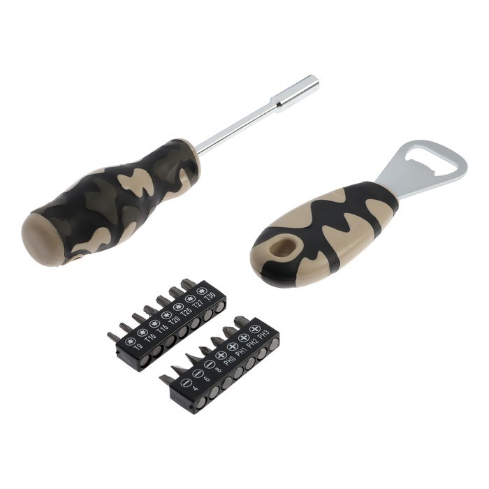 nabor-instrumentov-v-blistere-tundra-otkryvashka-otvertka-s-bitami-16-predmetov-9937334-2 Набор инструментов в блистере ТУНДРА, открывашка, отвертка с битами, 16 предметов — изображение 3