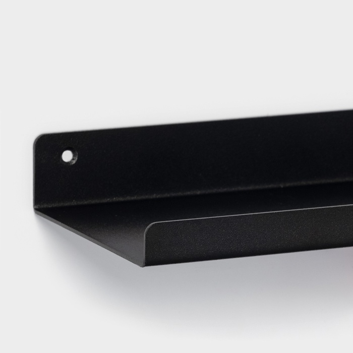 nabor-polok-s-krjuchkami-loft-2-polki-350amp215100amp21535-mm-350amp215100amp21580-mm-cvet-chernyj-9749944-3 Набор полок с крючками ЛОФТ, 2 полки: 350×100×35 мм, 350×100×80 мм, цвет черный — изображение 4