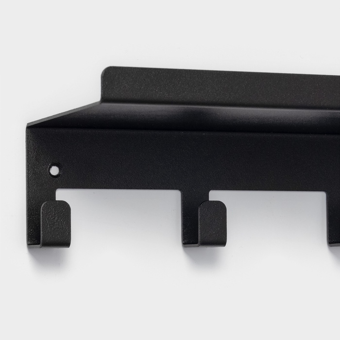 nabor-polok-s-krjuchkami-loft-2-polki-350amp215100amp21535-mm-350amp215100amp21580-mm-cvet-chernyj-9749944-4 Набор полок с крючками ЛОФТ, 2 полки: 350×100×35 мм, 350×100×80 мм, цвет черный — изображение 5