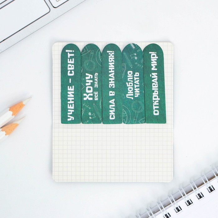 nabor-stikerov-zakladok-amp171uchenik-poznavaj-miramp187-5-sht-20-l-9569502-2 Набор стикеров-закладок «Ученик, Познавай мир!», 5 шт, 20 л — изображение 3