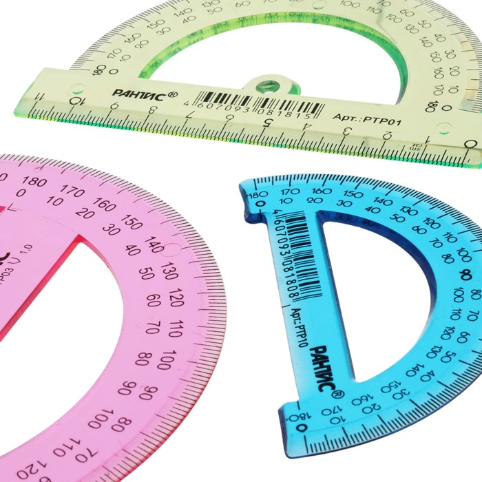 nabor-transportirov-3-sht.-calligrata-180360-101214-sm-prozrachnye-s-faskami-chertezhnye-1034524-10345242-6 Набор транспортиров 3 шт. Calligrata 180/360*, 10/12/14 см, прозрачные, с фасками, чертежные 1034524 — изображение 7