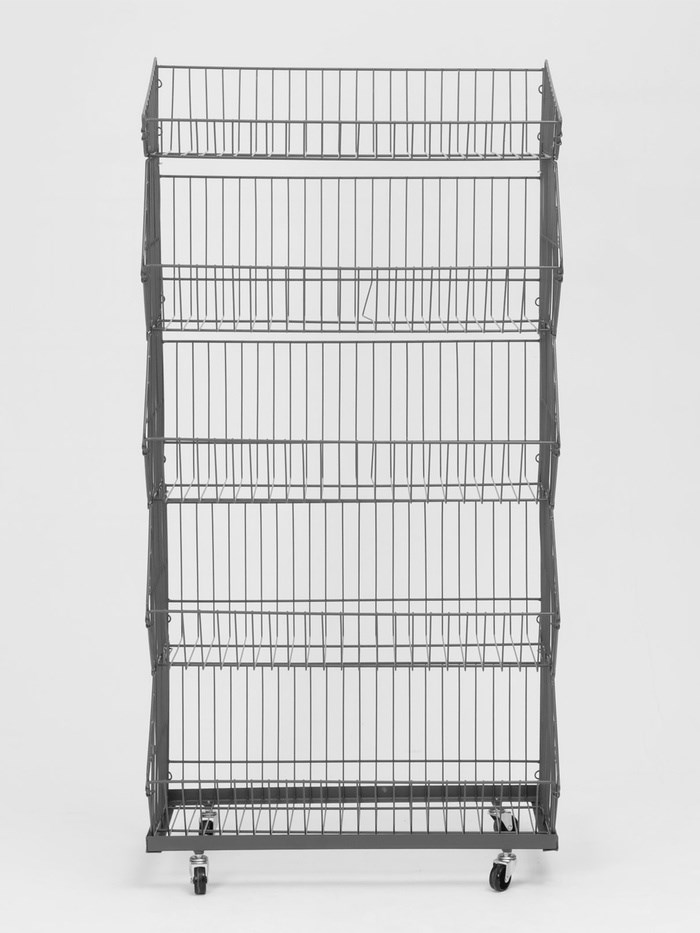 nakopitel-razbornyj-na-kolesah-4-korziny-70amp21543amp215147-cvet-seryj-10199231-2 Накопитель разборный на колесах, 4 корзины, 70×43×147, цвет серый — изображение 3