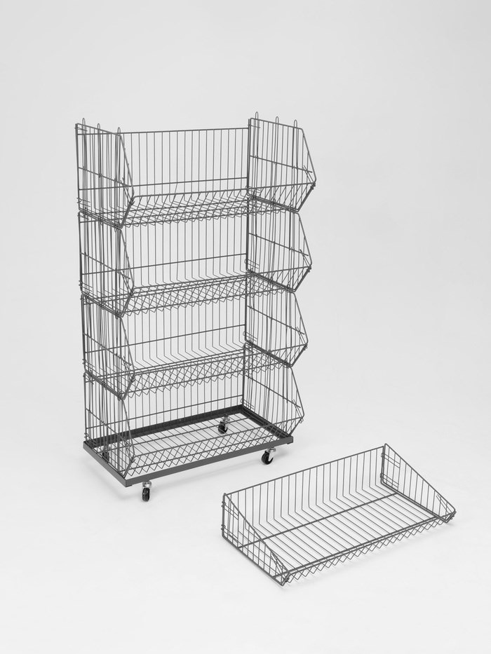 nakopitel-razbornyj-na-kolesah-4-korziny-70amp21543amp215147-cvet-seryj-10199231-5 Накопитель разборный на колесах, 4 корзины, 70×43×147, цвет серый — изображение 6