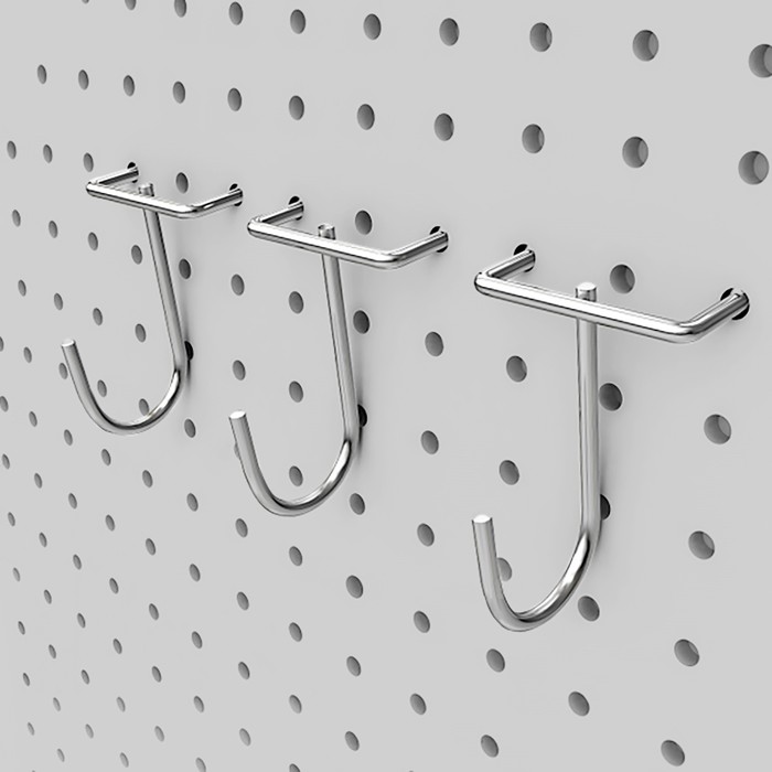 nastennaja-perforirovannaja-panel-odnostoronnjaja-60amp21506amp215180-sm-shag-25-sm-cvet-seryj-4535114-1 Настенная перфорированная панель односторонняя 60×0,6×180 см, шаг 2,5 см, цвет серый — изображение 2