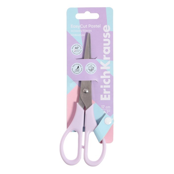 nozhnicy-17-sm-erichkrause-easycut-ampquotpastelampquot-miks-10474296-2 Ножницы 17 см ErichKrause EasyCut "Pastel" микс — изображение 3