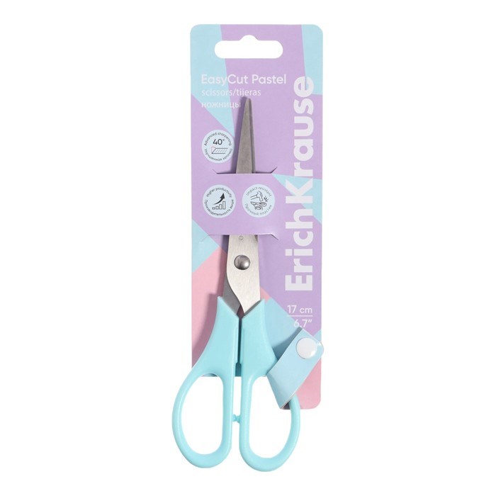 nozhnicy-17-sm-erichkrause-easycut-ampquotpastelampquot-miks-10474296-4 Ножницы 17 см ErichKrause EasyCut "Pastel" микс — изображение 5