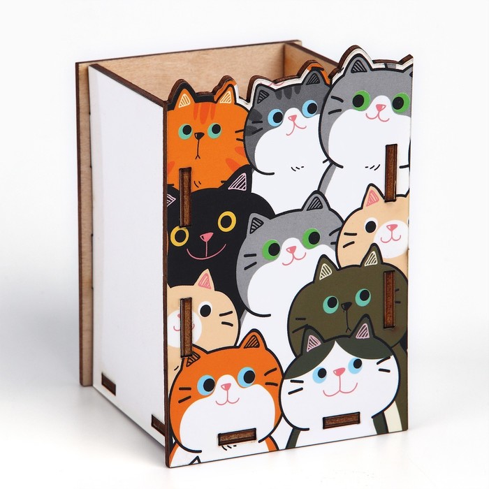 organajzer-dlja-kanceljarii-amp171kotikiamp187-6.7-h-6.5-h-10.4-sm-10059522-2 Органайзер для канцелярии «Котики» 6.7 х 6.5 х 10.4 см — изображение 3