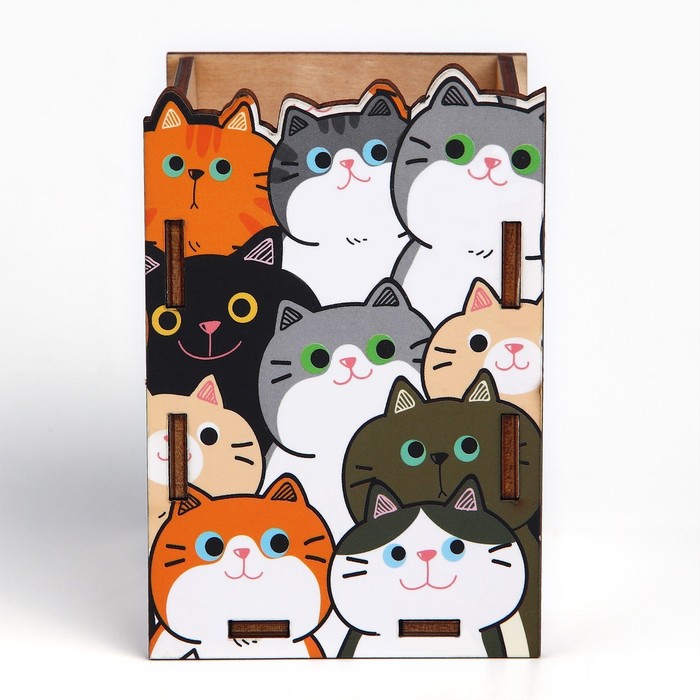 organajzer-dlja-kanceljarii-amp171kotikiamp187-6.7-h-6.5-h-10.4-sm-10059522-3 Органайзер для канцелярии «Котики» 6.7 х 6.5 х 10.4 см — изображение 4