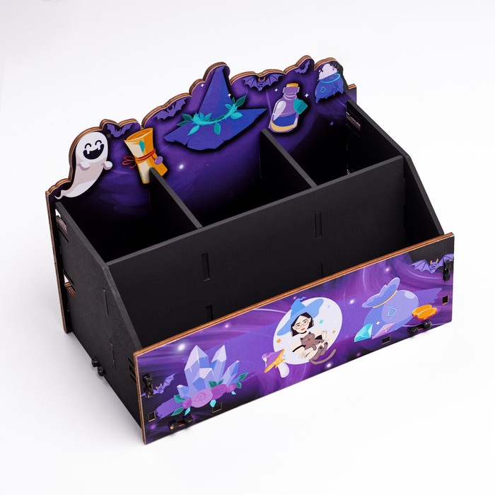 organajzer-dlja-kanceljarii-ampquotvedmochkaampquot-4-otdelenija-21h11h145-9920854-3 Органайзер для канцелярии  "Ведьмочка" 4 отделения 21х11х14,5 — изображение 4