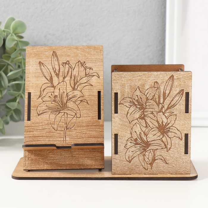 organajzer-nastolnyj-ampquotliliiampquot-18h125h9-sm-nabor-9-detalej-10617734-1 Органайзер настольный "Лилии" 18х12,5х9 см (набор 9 деталей) — изображение 2