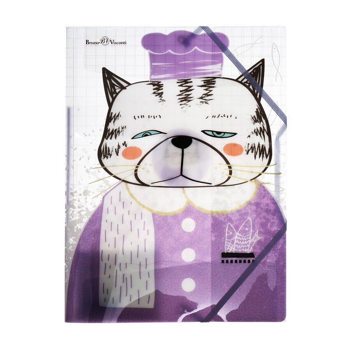 papka-na-rezinke-a4-400-mkm-ampquotkoty-v-japonskom-stileampquot-miks-9899246-5 Папка на резинке А4, 400 мкм, "Коты в японском стиле", МИКС — изображение 6