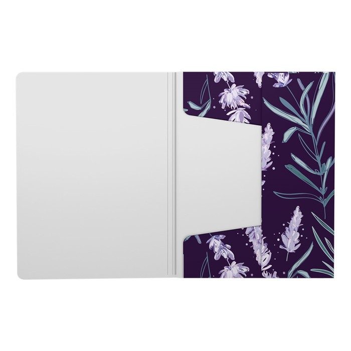 papka-na-rezinke-a4-550-mkm-erichkrause-ampquotlavenderampquot-do-300-listov-tisnenie-ampquotpesokampquot-10321435-1 Папка на резинке A4, 550 мкм, ErichKrause "Lavender", до 300 листов, тиснение "песок" — изображение 2