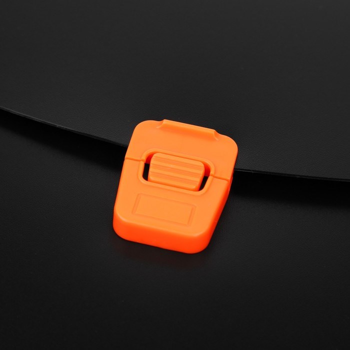 papka-portfel-a4-700-mkm-1-otdelenie-calligrata-chjornyj-s-oranzhevymi-jelementami-otdelki-9344982-2 Папка портфель А4, 700 мкм, 1 отделение, Calligrata, чёрный с оранжевыми элементами отделки — изображение 3