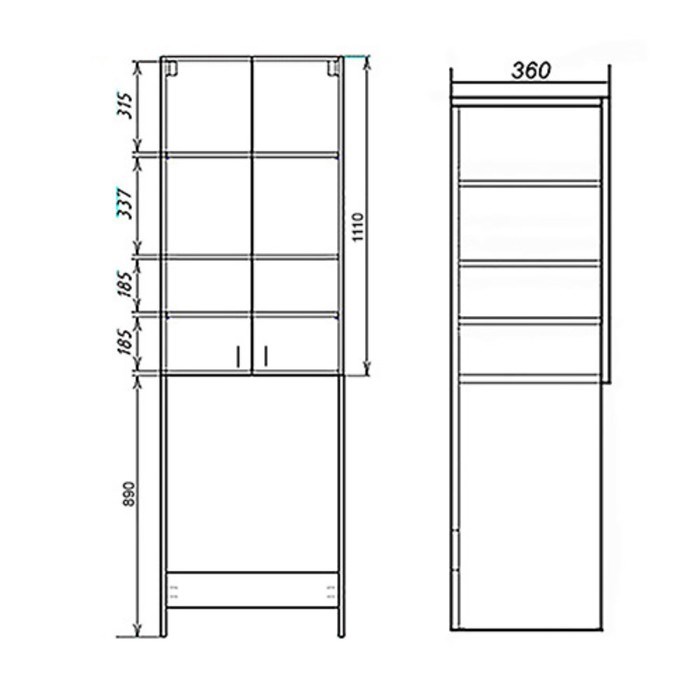 penal-dlja-vannoj-komnaty-ampquotkombi-60ampquot-zakrytyj-63-h-36-h-200-sm-6942227-6 Пенал для ванной комнаты "Комби 60", закрытый, 63 х 36 х 200 см — изображение 7