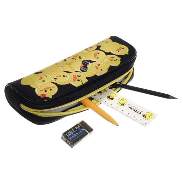 penal-mjagkij-1-otdelenie-obemnyj-80-h-210-h-40-calligrata-ampquotutkiampquot-s-napolnenie-4-predmeta-universalnyj-10546925-4 Пенал мягкий 1 отделение, объемный, 80 х 210 х 40, Calligrata "Утки", с наполнение 4 предмета, универсальный — изображение 5