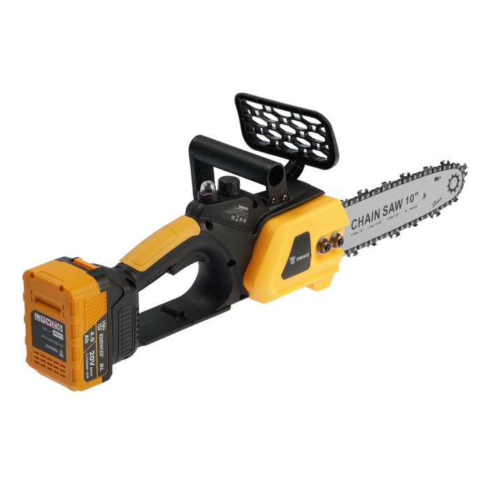 pila-cepnaja-akkumuljatornaja-deko-dkchs-20-besshhetochnaja-20-v-4-ach-10ampquot-25-sm-2150-obmin-10658129-1 Пила цепная аккумуляторная DEKO DKCHS 20, бесщеточная, 20 В, 4 Ач, 10", 25 см, 2150 об/мин — изображение 2