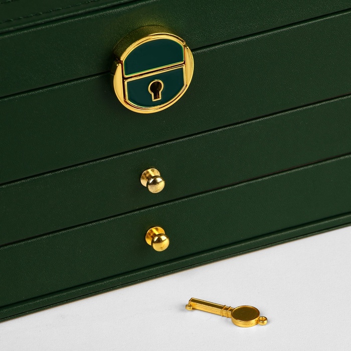 podstavka-dlja-ukrashenij-amp171shkatulkaamp187-3-jarusa-23amp21517amp21513-sm-cvet-zeljonyj-9905761-11 Подставка для украшений «Шкатулка» 3 яруса, 23×17×13 см, цвет зелёный — изображение 12