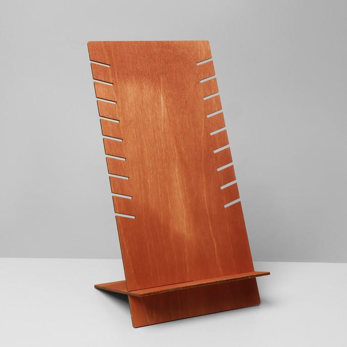 podstavka-pod-kulony-cepi-9-mest-fanera-cvet-polisandr-10285393-2 Подставка под кулоны, цепи, 9 мест, фанера, цвет полисандр — изображение 3