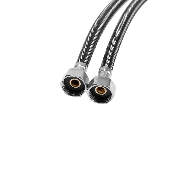 podvodka-gibkaja-dlja-smesitelja-zein-fibro-nejlon-12ampquot-m10-100-sm-nabor-2-sht-chernaja-9103416-5 Подводка гибкая для смесителя ZEIN, фибро-нейлон, 1/2", М10, 100 см, набор 2 шт, черная — изображение 6