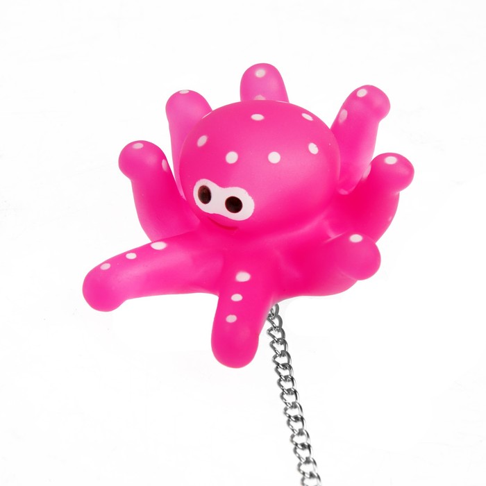 probka-dlja-vanny-s-igrushkoj-ampquotosminogampquot-d-40-mm-pvh-metall-sirenevyj-9787613-3 Пробка для ванны с игрушкой "Осьминог", d = 40 мм, ПВХ, металл, сиреневый — изображение 4