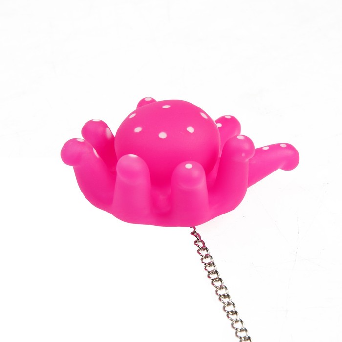 probka-dlja-vanny-s-igrushkoj-ampquotosminogampquot-d-40-mm-pvh-metall-sirenevyj-9787613-4 Пробка для ванны с игрушкой "Осьминог", d = 40 мм, ПВХ, металл, сиреневый — изображение 5