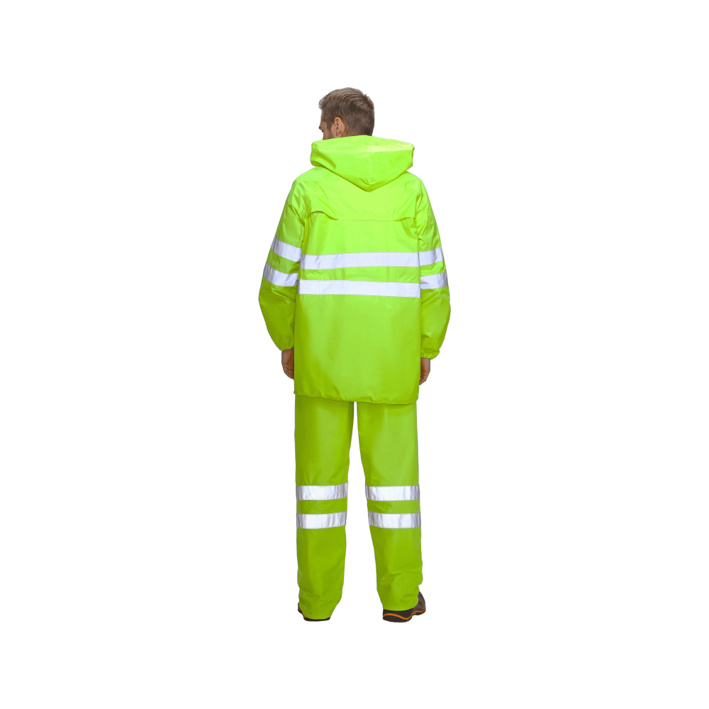 r524-y-4 Костюм влагозащитный сигнальный с СОП и капюшоном, куртка+брюки — изображение 5