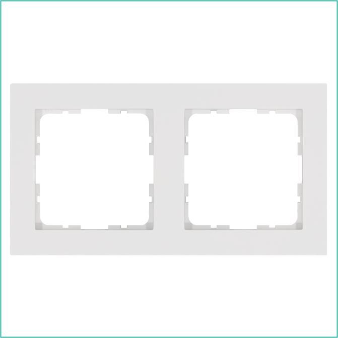 Рамка 2-м G-Classic бел. глянцевый Jasmart G1002W