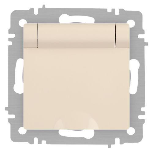 Розетка Accent 6-203-02 2P+E Schuko с крышкой 16А-250В IP20 СУ сл.кость Intro Б0063716