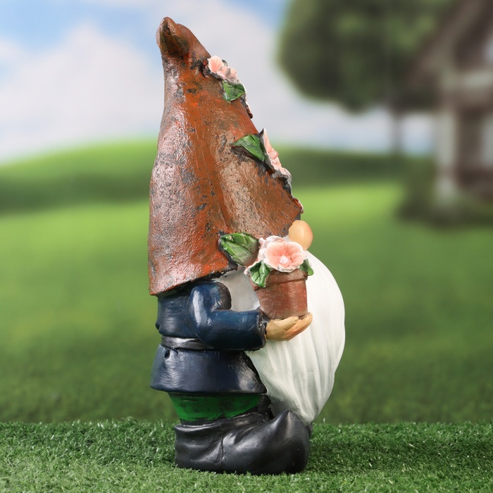 sadovyj-fonar-ampquotgnomik-sadovodampquot-13h16h27sm-10122712-3 Садовый фонарь "Гномик садовод" 13х16х27см — изображение 4