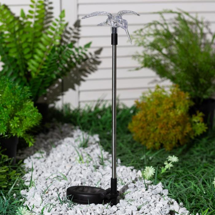 sadovyj-svetilnik-uniel-colibri-na-solnechnoj-bataree-13-amp215-76-amp215-8-sm-svechenie-multi-rgb-3373282-1 Садовый светильник Uniel Colibri на солнечной батарее, 13 × 76 × 8 см, свечение мульти (RGB) — изображение 2