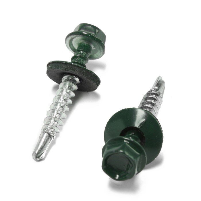 samorezy-krovelnye-48h35-mm-ral6005-cvet-zelenyj-250-sht.-9904720-2 Саморезы кровельные 4,8х35 мм, RAL6005 цвет зеленый, 250 шт. — изображение 3