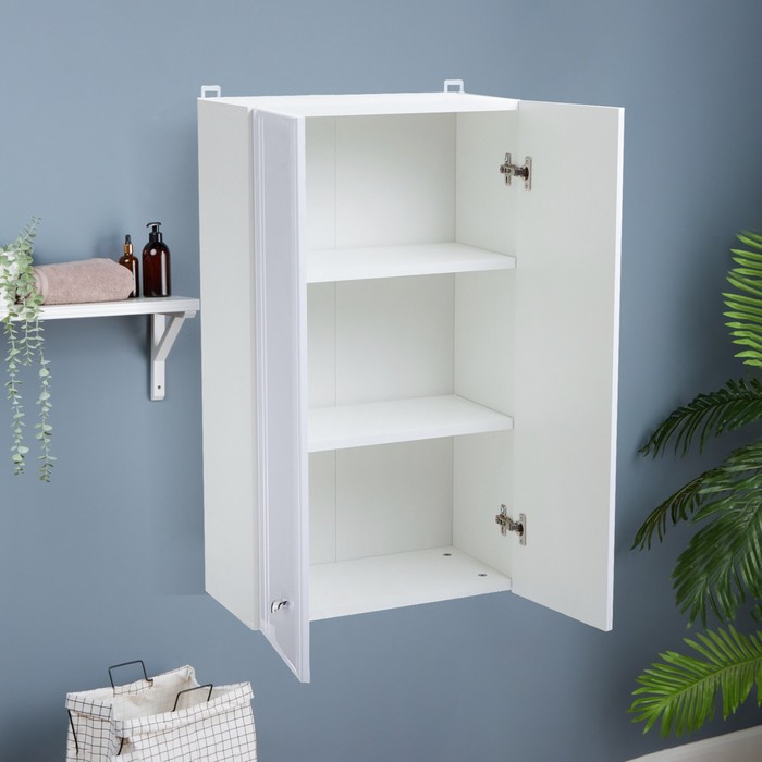 shkaf-navesnoj-dlja-vannoj-komnaty-ampquottura-4801ampquot-s-dvumja-dvercami-48-h-24-h-80-sm-1311323-1 Шкаф навесной для ванной комнаты "Тура 4801", с двумя дверцами, 48 х 24 х 80 см — изображение 2