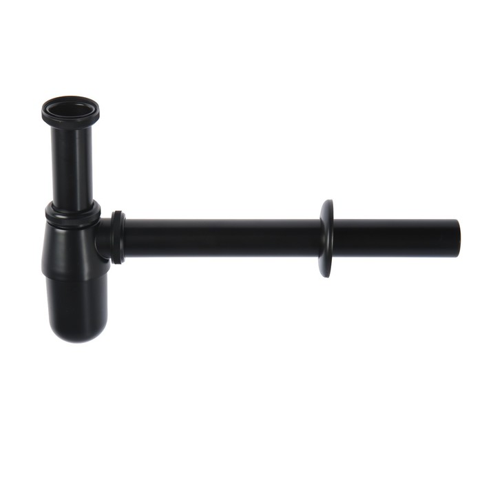 Сифон для раковины Accoona A470F, 1 1/4&quot;, без выпуска, черный